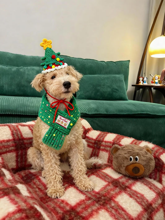 Pet Christmas Knit Hat & Scarf - Fuffus
