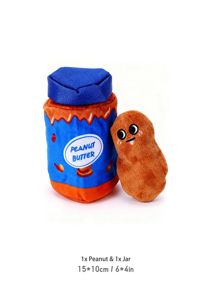 Canned Plush Treat Toy- peanut butter