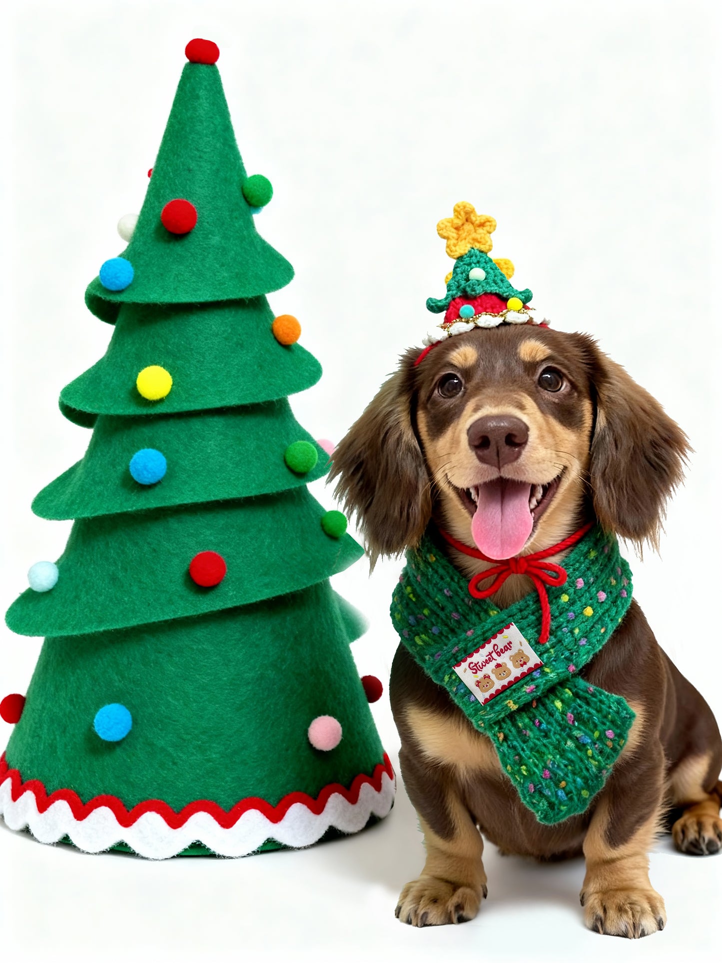 Pet Christmas Knit Hat & Scarf