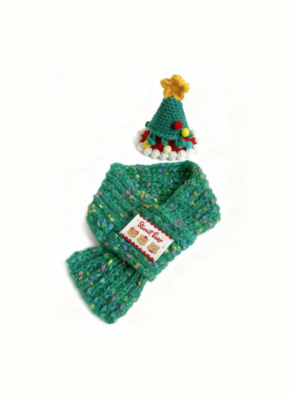 Pet Christmas Knit Hat & Scarf