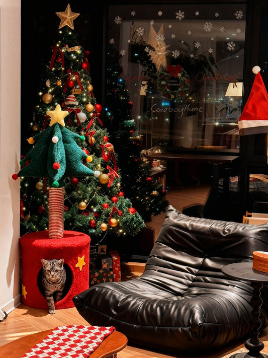 Christmas tree - style cat bed & Scratcher - Fuffus
