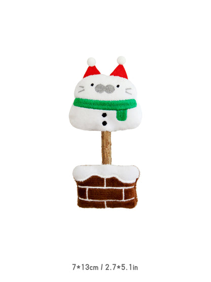 Xmas Catnip Stick-Snowcat Chimney